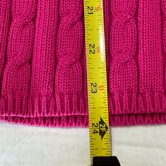 TALBOTS SWEATER. PETITE SMALL HOT PINK CABLE KNIT SWEATER. GREAT CONDITION - Picture 16 of 16